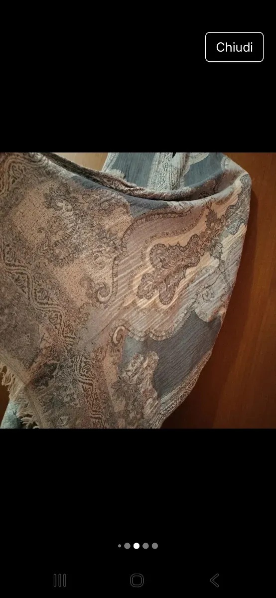 Sciarpa Saldarini beige e grigio