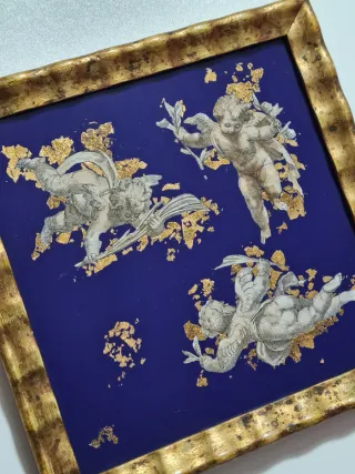 Quadretto con angeli e oro