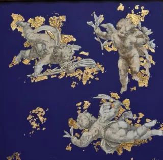 Quadretto con angeli e oro