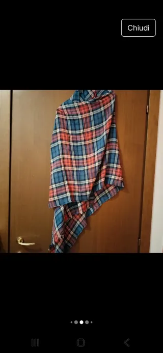 Sciarpa scialle quadri