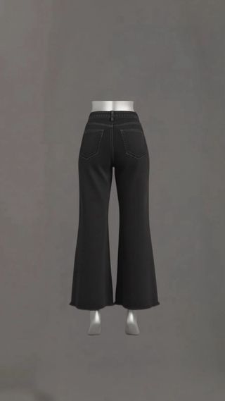 Jeans a gamba dritta strappati con taglio grezzo