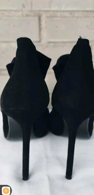 Botines Zara Tacón Aguja Negro 38