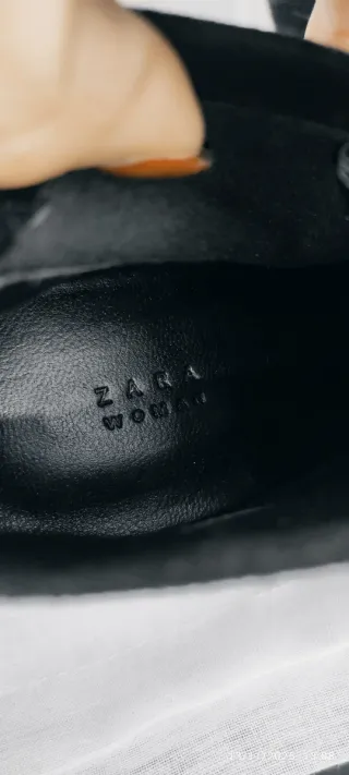 Botines Zara Tacón Aguja Negro 38