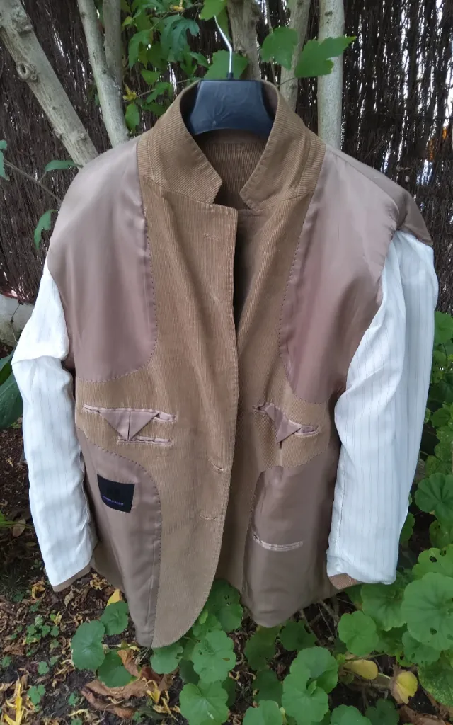 Chaqueta de pana caballero beige