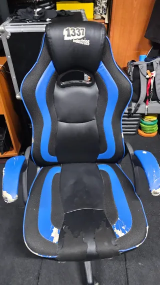 Silla Gaming 1337 Negra y Azul