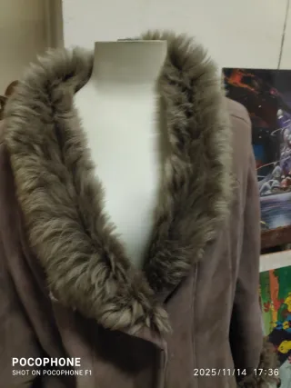 Cappotto in vera pelle scamosciata