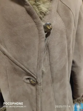 Cappotto in vera pelle scamosciata