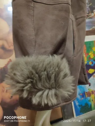 Cappotto in vera pelle scamosciata