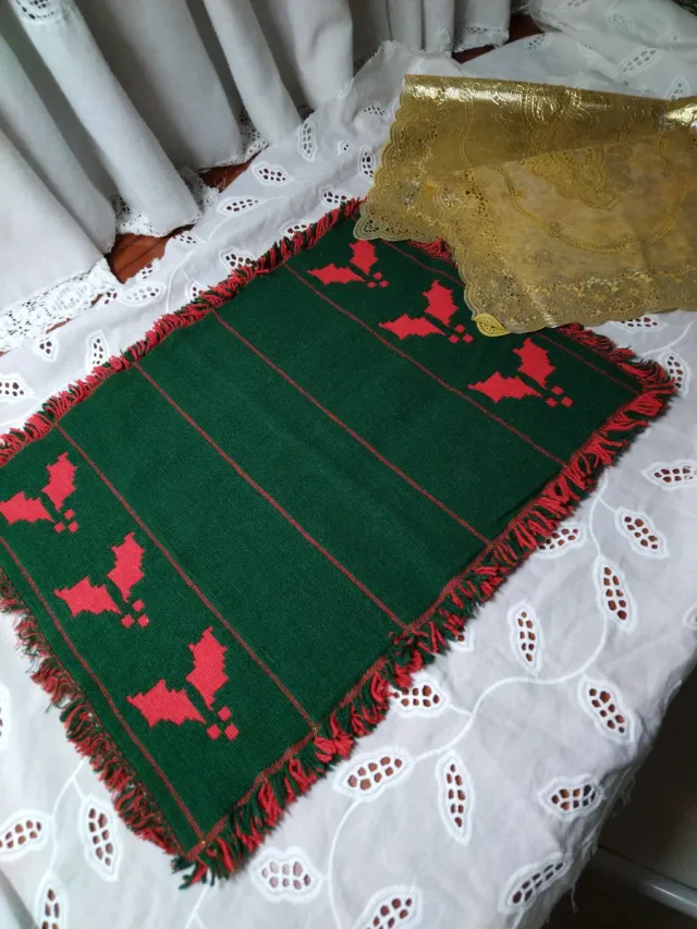 Tovaglia natalizia verde e rossa