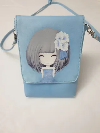 Bolso niña azul con dibujo