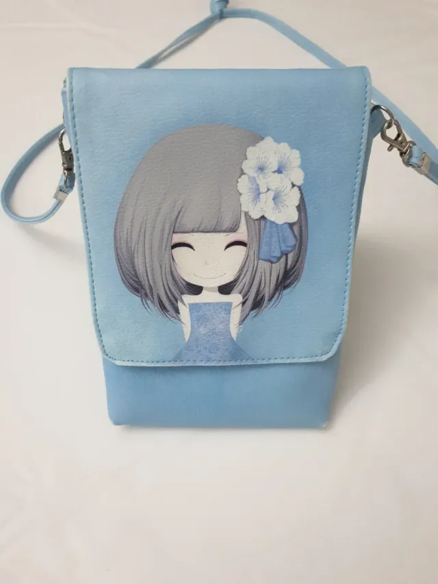 Bolso niña azul con dibujo