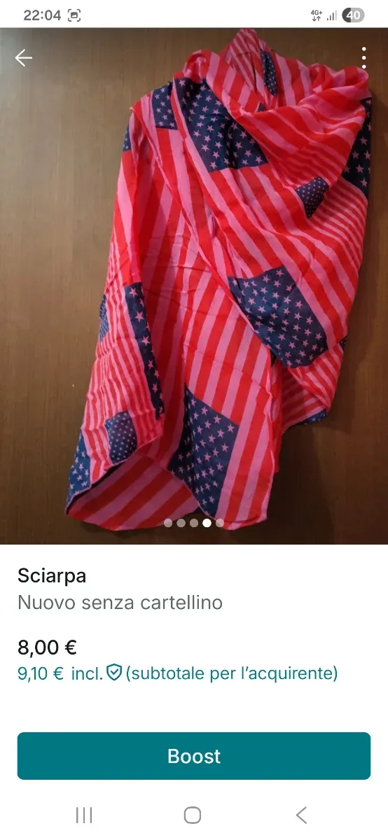 Sciarpa bandiera americana