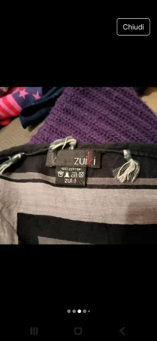 Sciarpa Zuiki fantasia bianco e nero