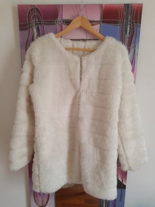 Cappotto pelliciotto bianco taglia M