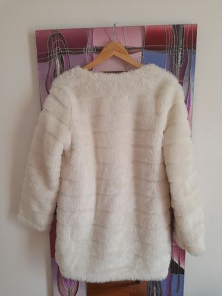 Cappotto pelliciotto bianco taglia M