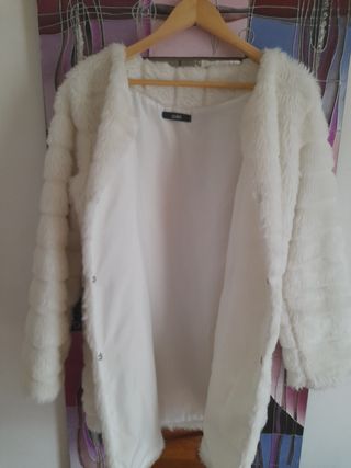 Cappotto pelliciotto bianco taglia M