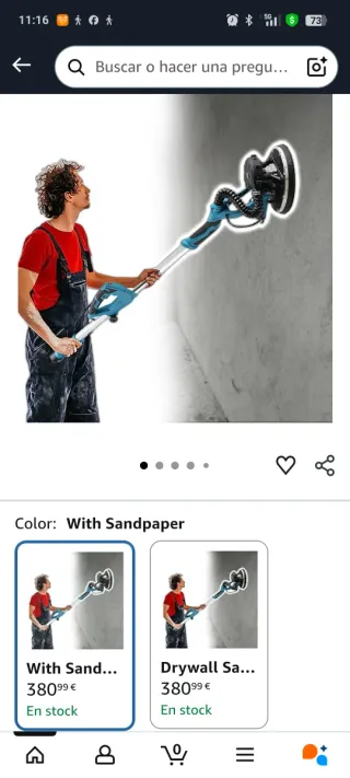 Lijadora de pared con aspiración