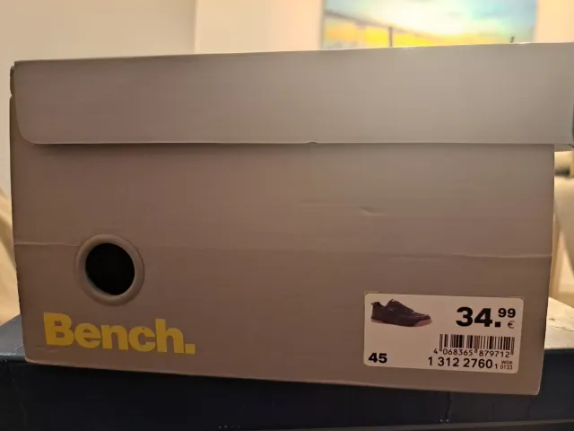 Zapatillas Bench hombre negras cordones talla 45