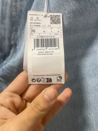 Pantalón vaquero Mango Wide Leg Talla 36