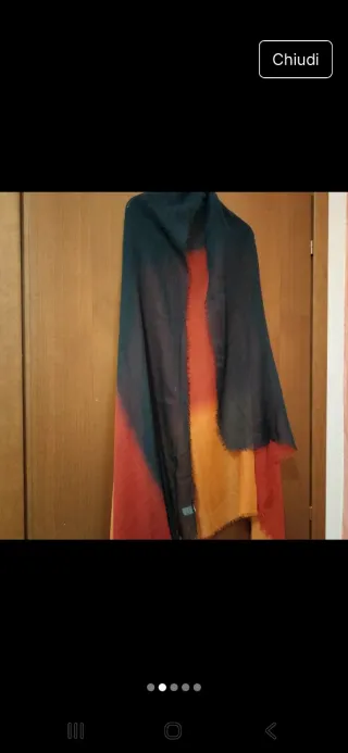 Sciarpa Conbipel sfumata arancione/blu