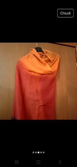 Sciarpa Conbipel sfumata arancione/blu