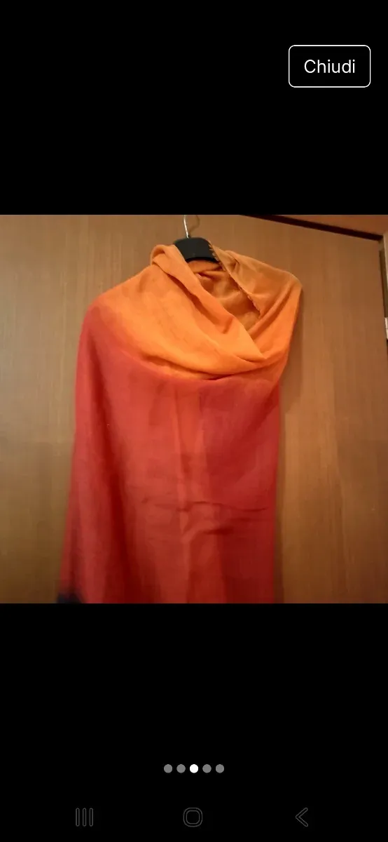 Sciarpa Conbipel sfumata arancione/blu