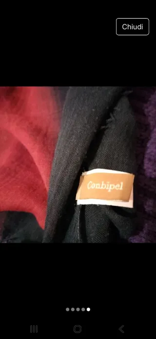 Sciarpa Conbipel sfumata arancione/blu