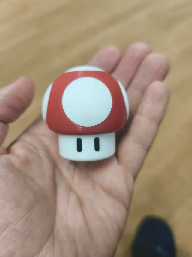 Figura Champiñón 3D Mario Bros Nintendo