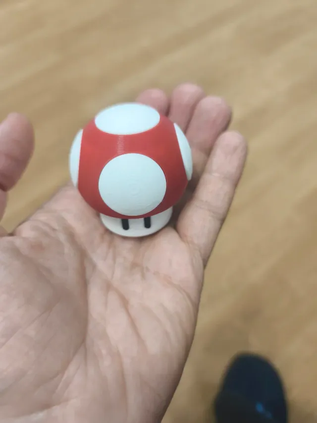 Figura Champiñón 3D Mario Bros Nintendo