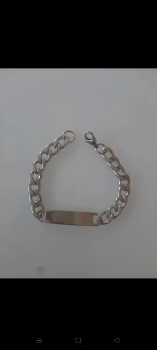 Pulsera de acero con placa personalizable