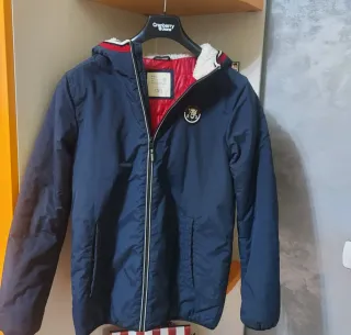 Giubbotto ragazzo OVS blu con cappuccio