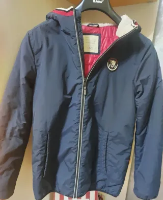 Giubbotto ragazzo OVS blu con cappuccio