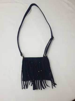 Bolso niña flecos azul