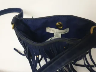 Bolso niña flecos azul
