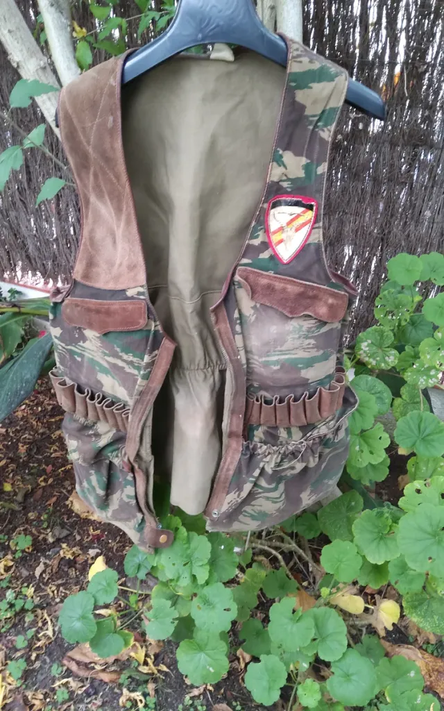 Chaleco de caza vintage camuflaje