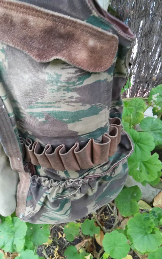 Chaleco de caza vintage camuflaje