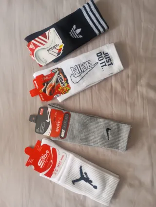 Pack 4 pares calcetines Nike, Adidas, Jordan