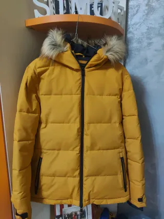 Cappotto uomo giallo con cappuccio