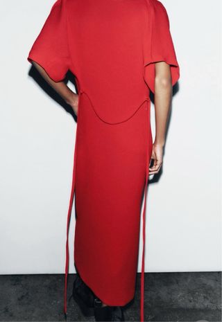 Vestido largo Zara ZW Collection Rojo