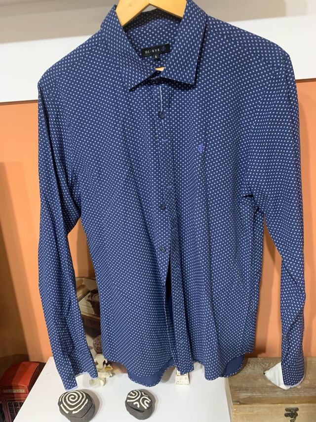 Camisa DI-BYE azul estampada Talla L