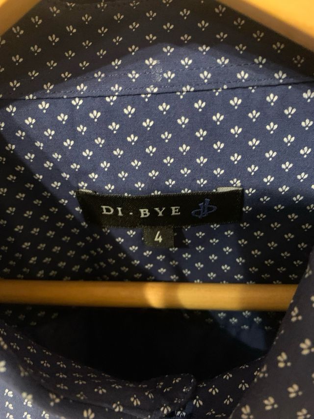 Camisa DI-BYE azul estampada Talla L
