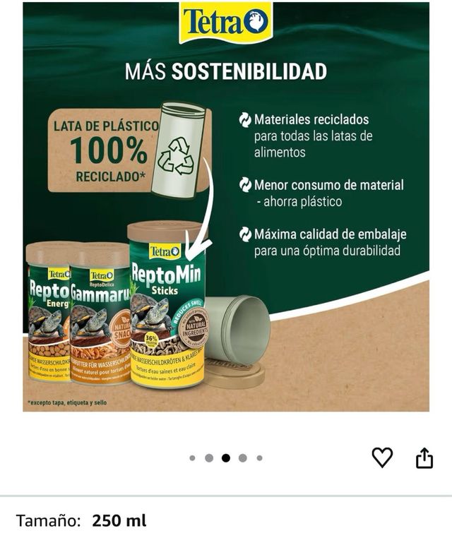 Alimentazione per tartarughe Tetra Reptomin Baby 250ml