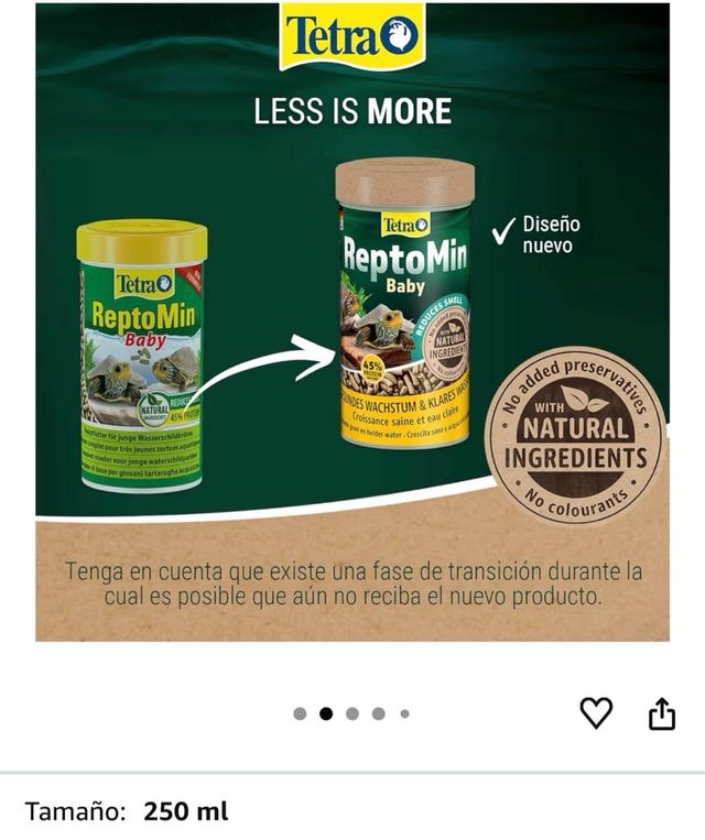 Alimentazione per tartarughe Tetra Reptomin Baby 250ml