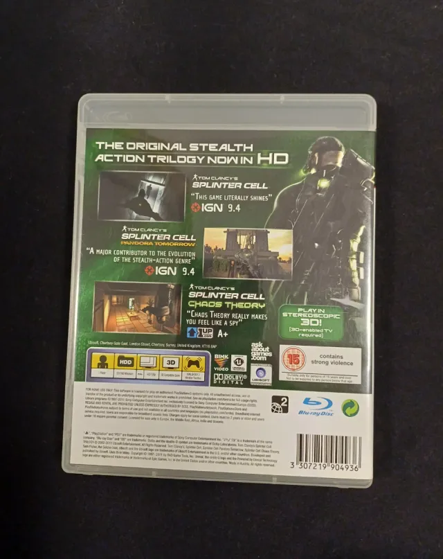 Splinter Cell Trilogy Classics HD PS3