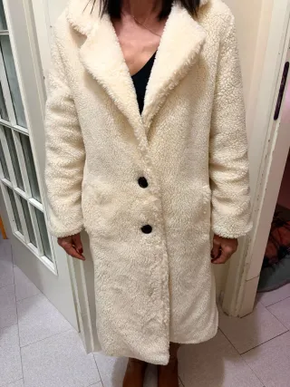 Cappotto Teddy color crema,panna Taglia Unica