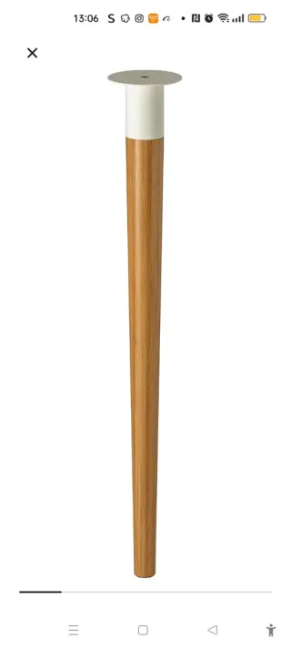 Pata de mesa de bambú y madera