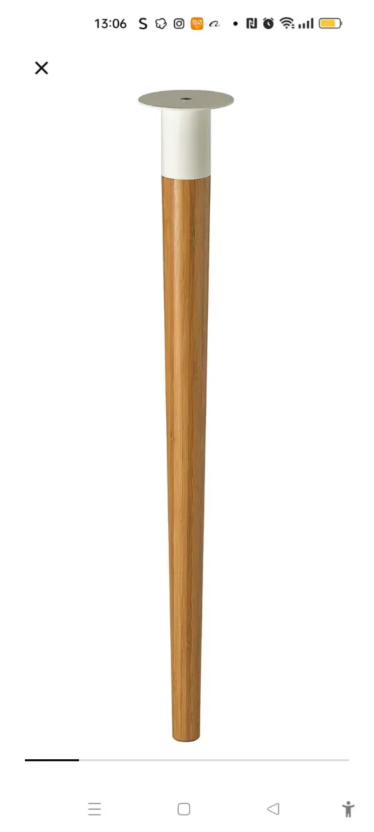 Pata de mesa de bambú y madera