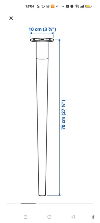 Pata de mesa de bambú y madera