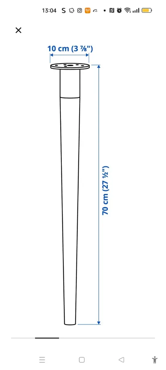 Pata de mesa de bambú y madera