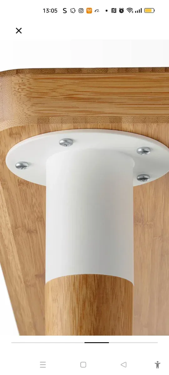 Pata de mesa de bambú y madera